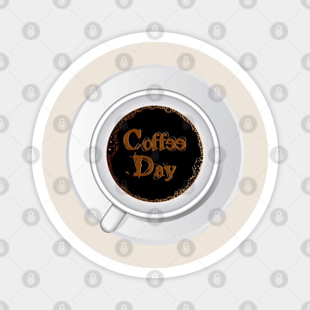 Coffee Cup Coffee Magnet by HolidayBug